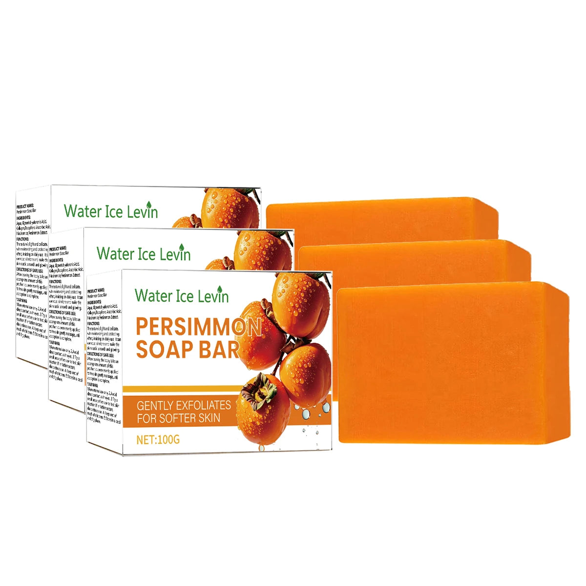 Jabón de Caqui y Colágeno — Exfoliación Suave con Ácido Hialurónico