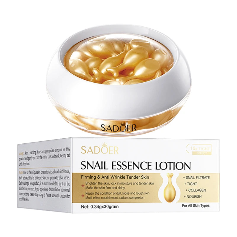 SADOER Cápsulas Sérum Facial — Hidratación, Luminosidad y Firmeza (30 uds)